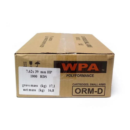 Wolf Steel Case 7.62X39mm Rifle Ammo- 123 Grain | HP | 1000rd Case