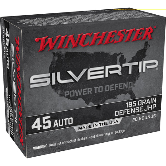 Winchester, Silvertip, 45 ACP, 185 Grain | HP |  (20 Round Box)