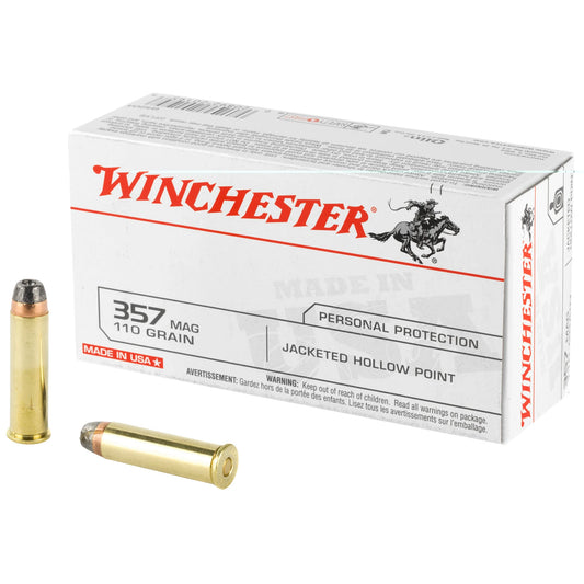 Winchester Ammunition, USA, 357 MAG, 110 Grain |JHP |  (50 Round Box)