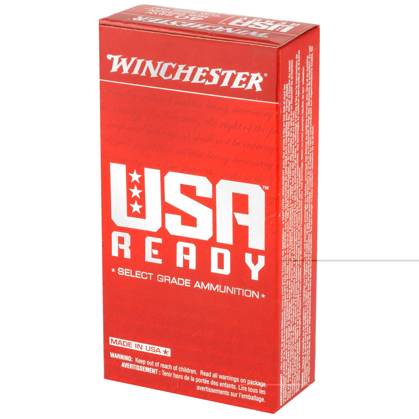 Winchester, USA Ready, .40 S&W, 165 Grain | FMJ |  (50 Round Box)