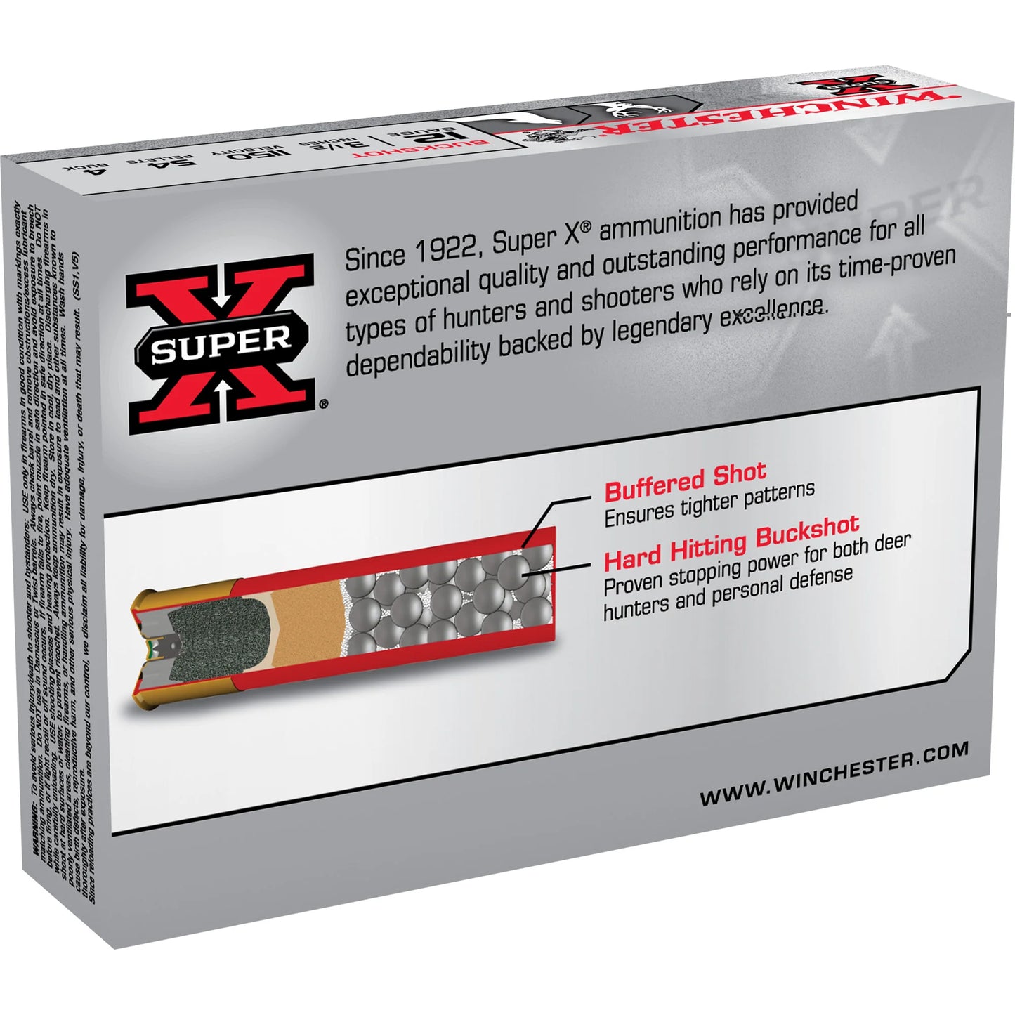 Winchester Ammunition, SUPER X, 12 Gauge 3.5", 4 Buck, Buckshot  (5 Round Box)