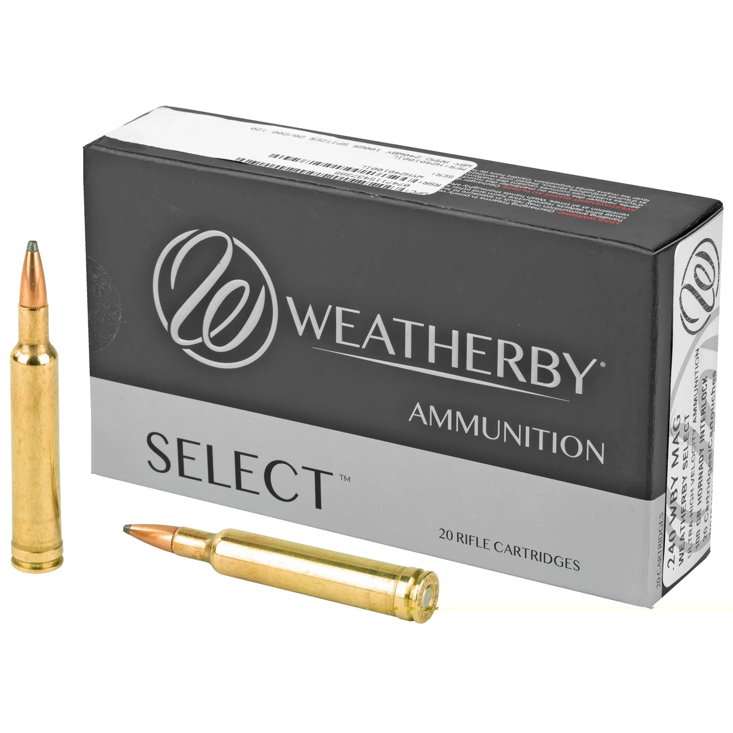 Weatherby, Select, 240 Weatherby Magnum, 100Gr, Interlock, (20 Round Box)