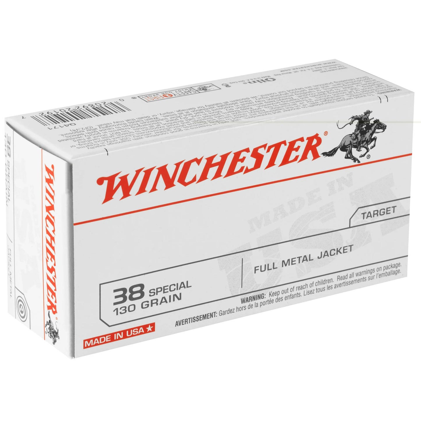 Winchester Ammunition, USA, 38 Special, 130 Grain | FMJ |  (50 Round Box)