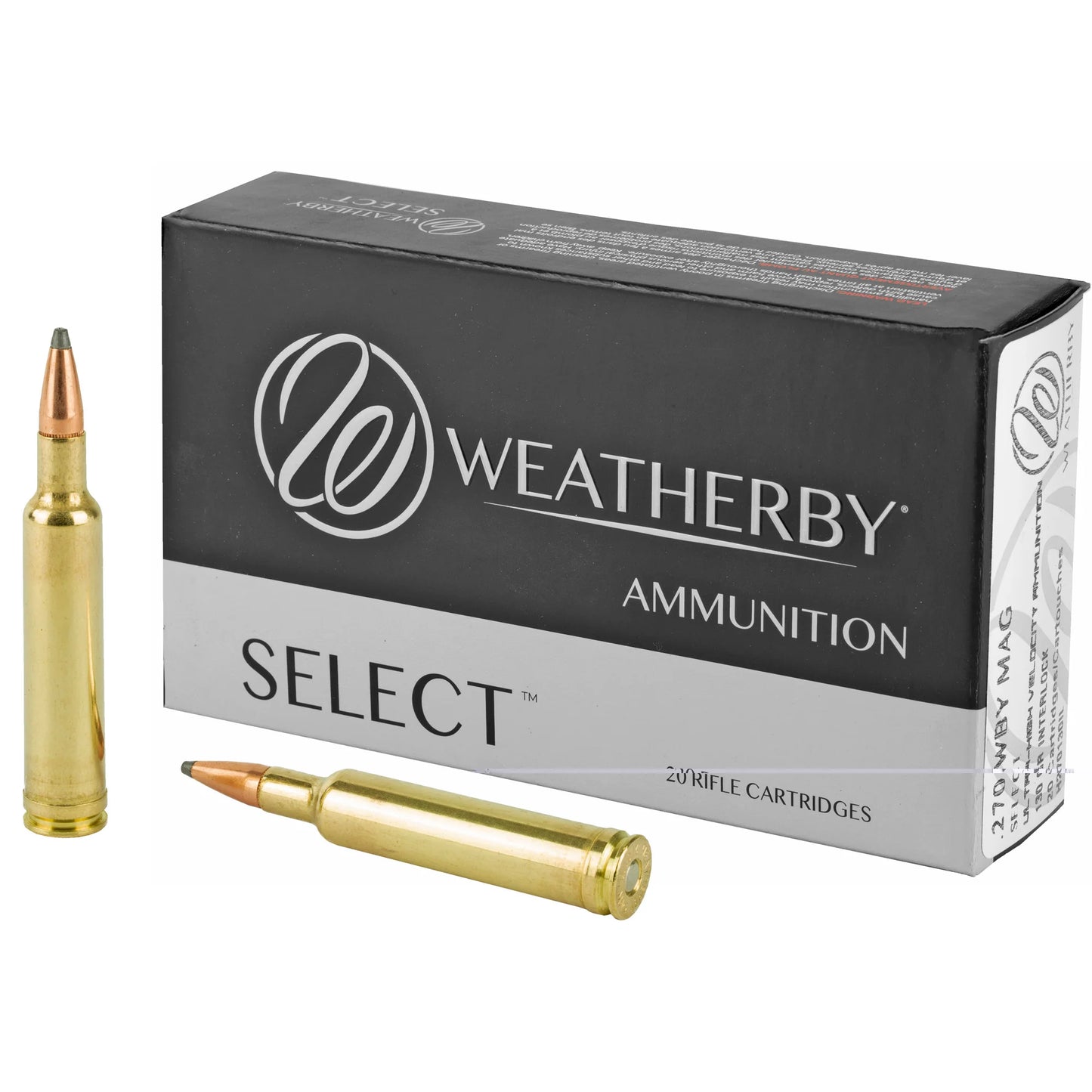 Weatherby, Select, 270 Weatherby Magnum, 130 Grain, InterLock  (20 Round Box)