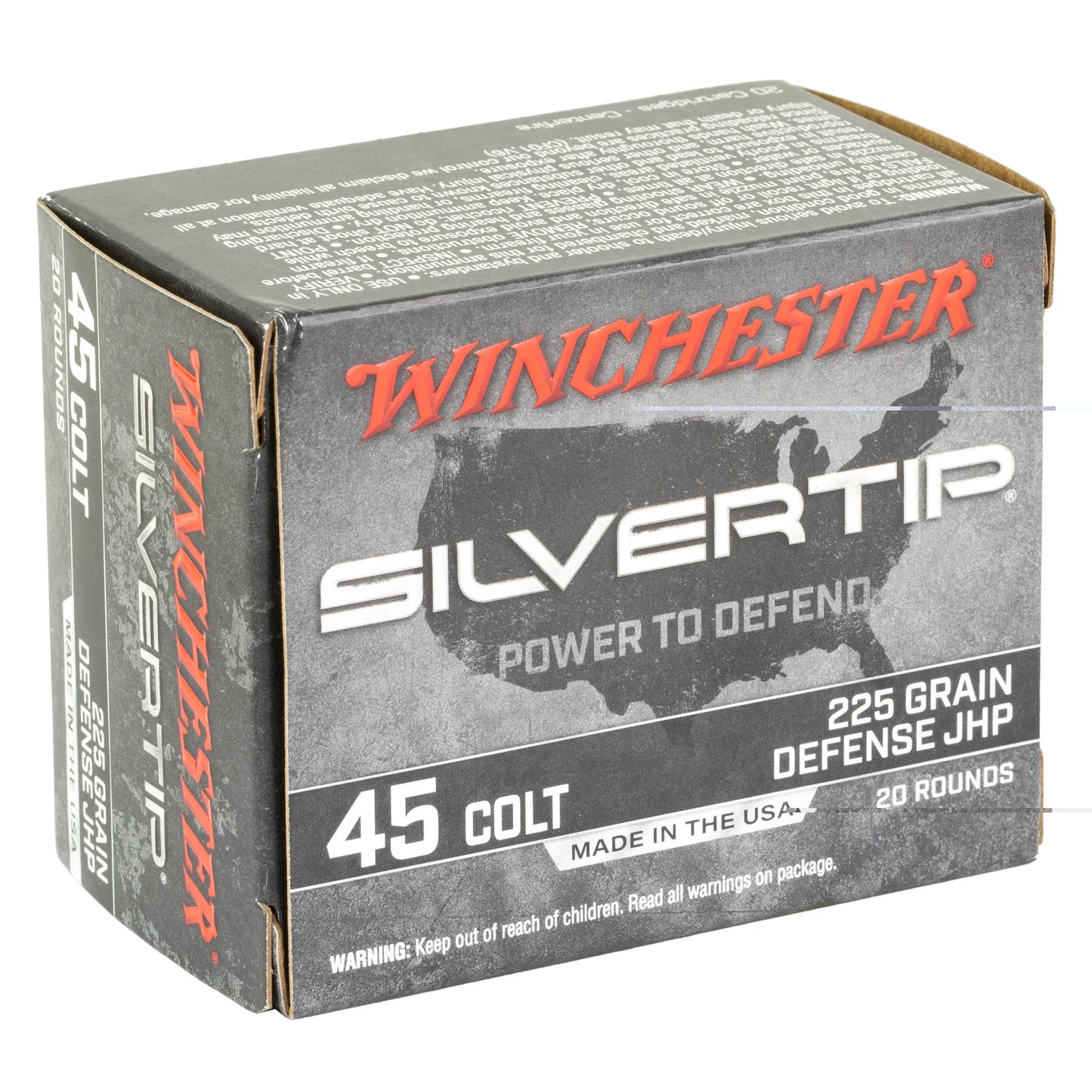 Winchester Ammunition, Silvertip, 45 Long Colt, 225 Grain | JHP |  (20 Round Box)