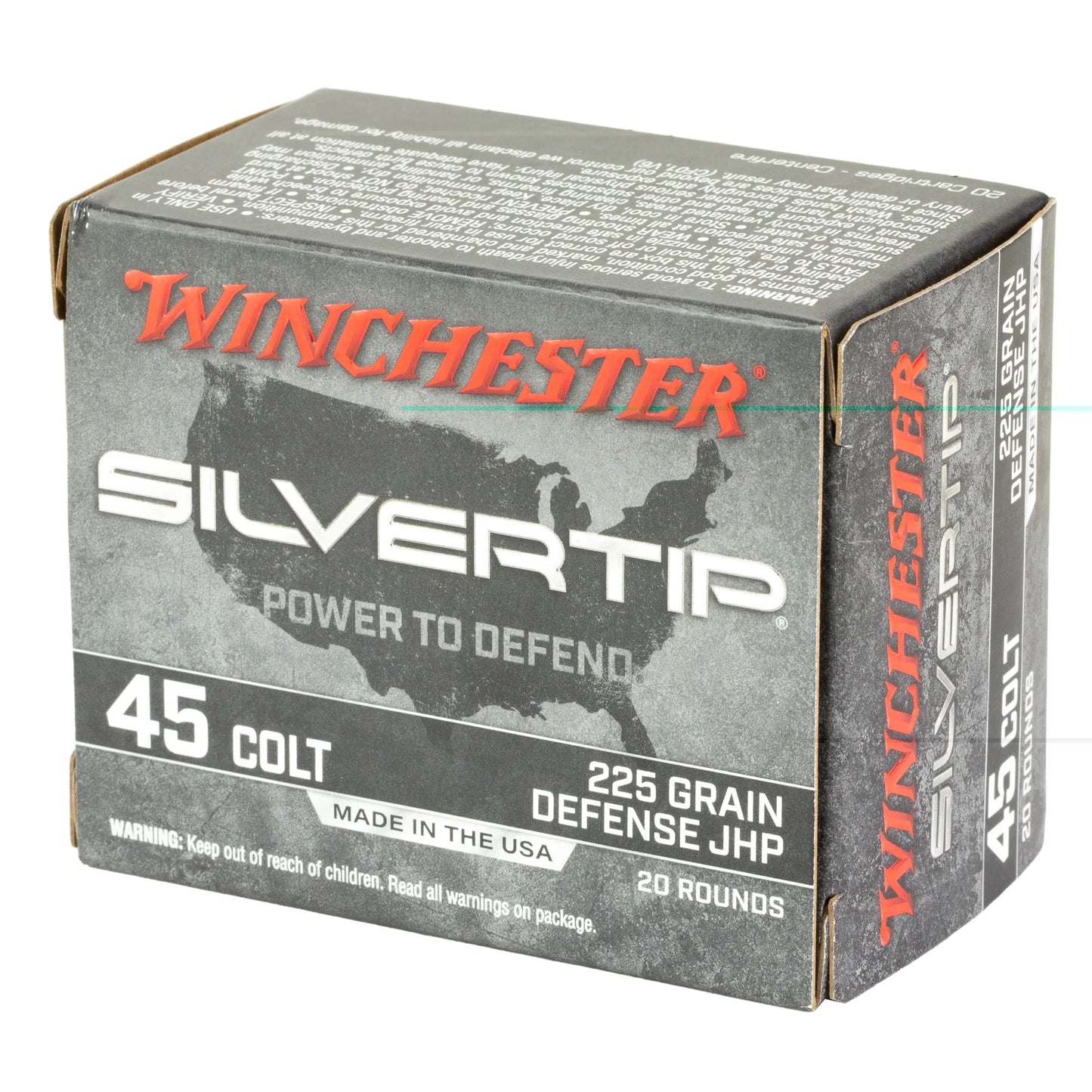 Winchester Ammunition, Silvertip, 45 Long Colt, 225 Grain | JHP |  (20 Round Box)