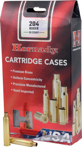 Hornady Unprimed Cases - .204 Ruger 50pk 5bx/cs