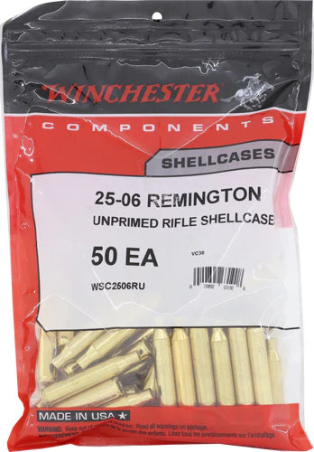 Winchester Unprimed Cases - 25-06 Rem 50pk 20bx/cs