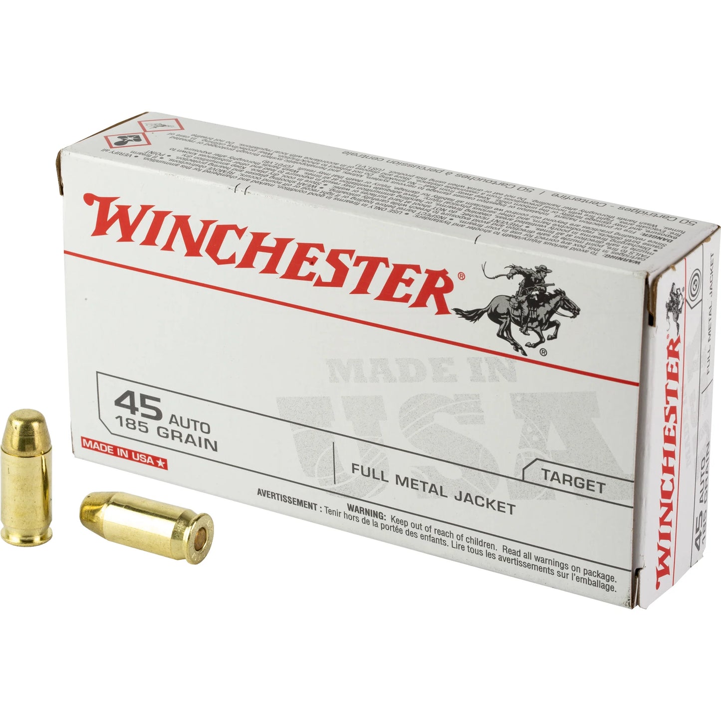 Win Usa Trgt 45auto 185gr Fmj 50/500