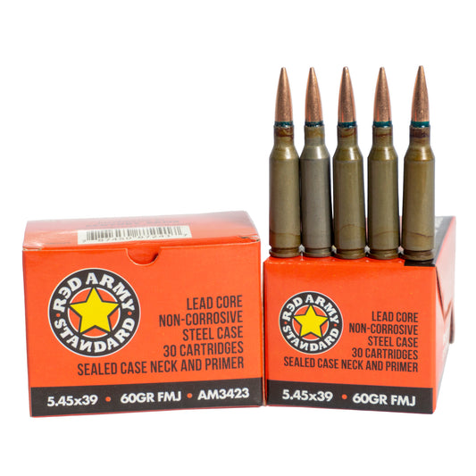 Century Arms, Steel Case, 5.45X39, 60 Grain, Full Metal Jacket, Lead Core, Steel Case, 30 Round Box