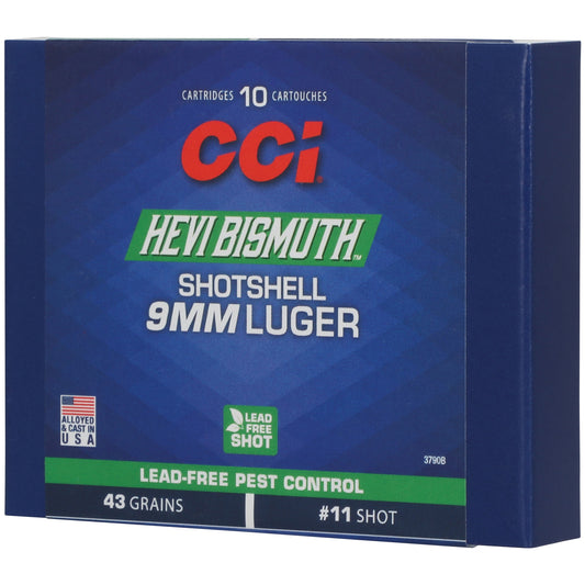 CCI Ammunition, Hevi-Bismuth, 9MM, Bismuth Shot, #11, 10 Round Box