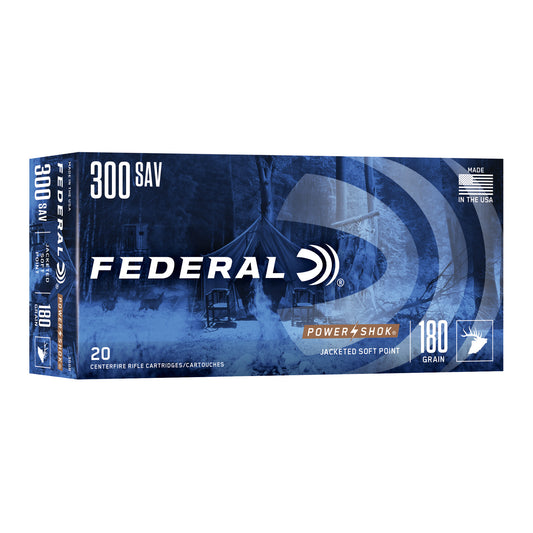 Federal, PowerShok, 300 Savage, 180 Grain, Soft Point, 20 Round Box