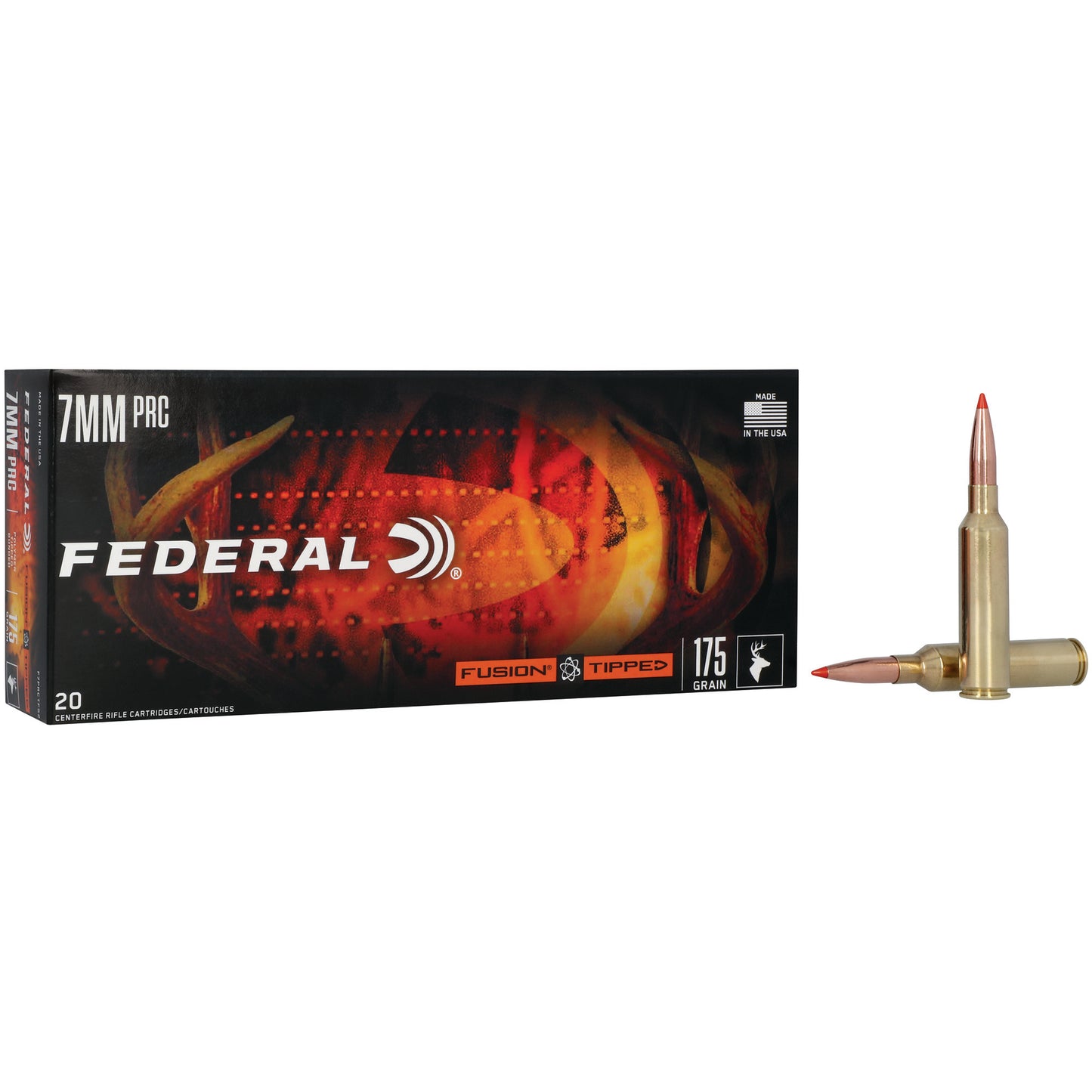 Federal, Fusion, 7MM PRC, 175 Grain, Fusion Polymer Tip, 20 Round Box