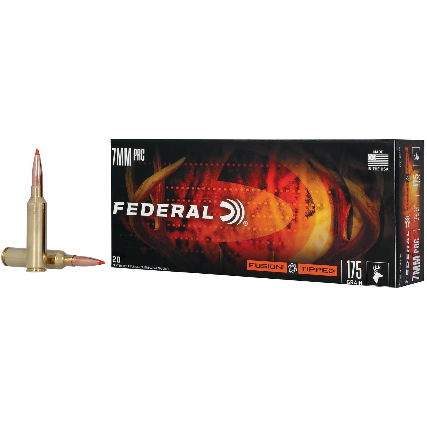 Federal, Fusion, 7MM PRC, 175 Grain, Fusion Polymer Tip, 20 Round Box