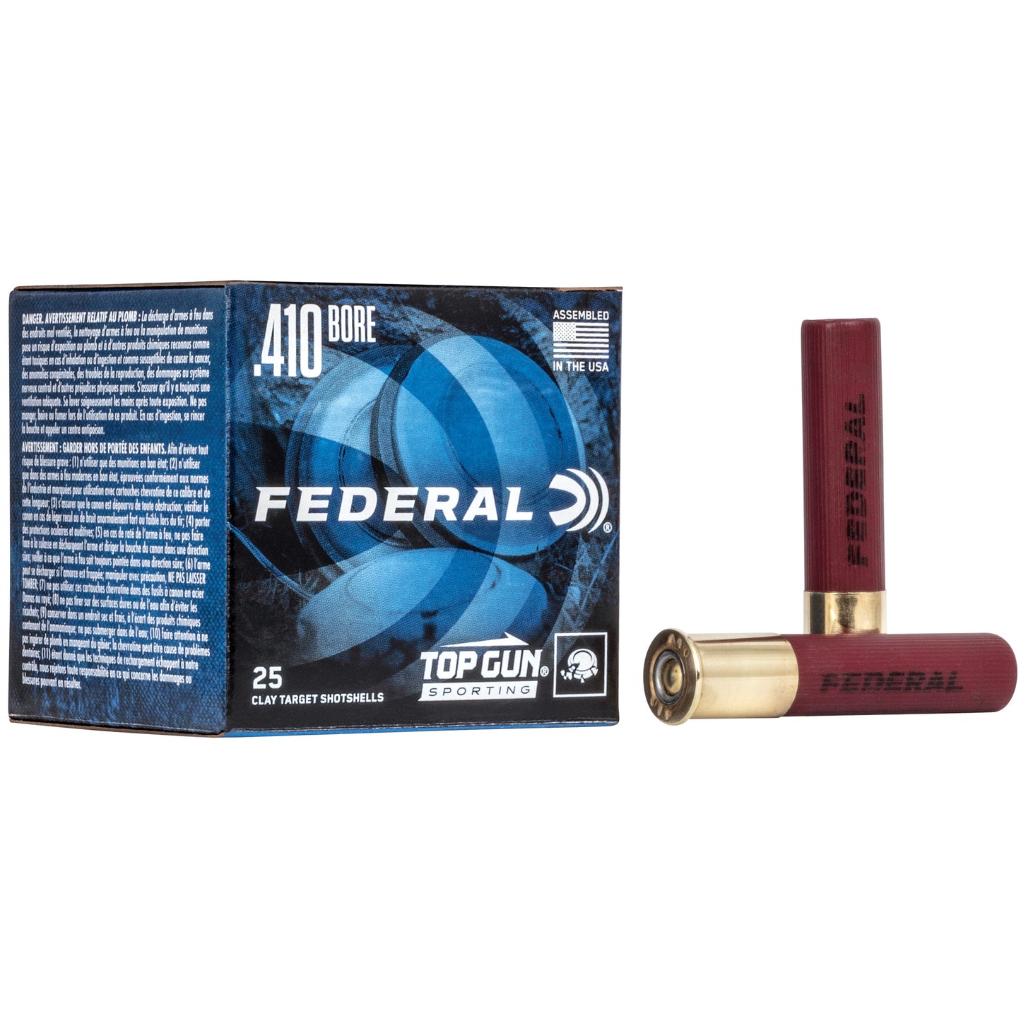 Federal, Top Gun Sporting, 410 Bore 2.5", #8, 1/2 oz  (25 Round Box) 1,330 FPS