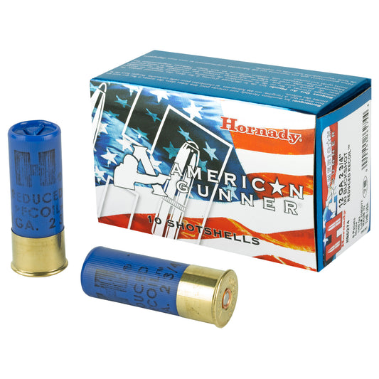 Hornady, American Gunner, 12Ga 2.75", 00 Buckshot, Low Recoil  (10 Round Box)