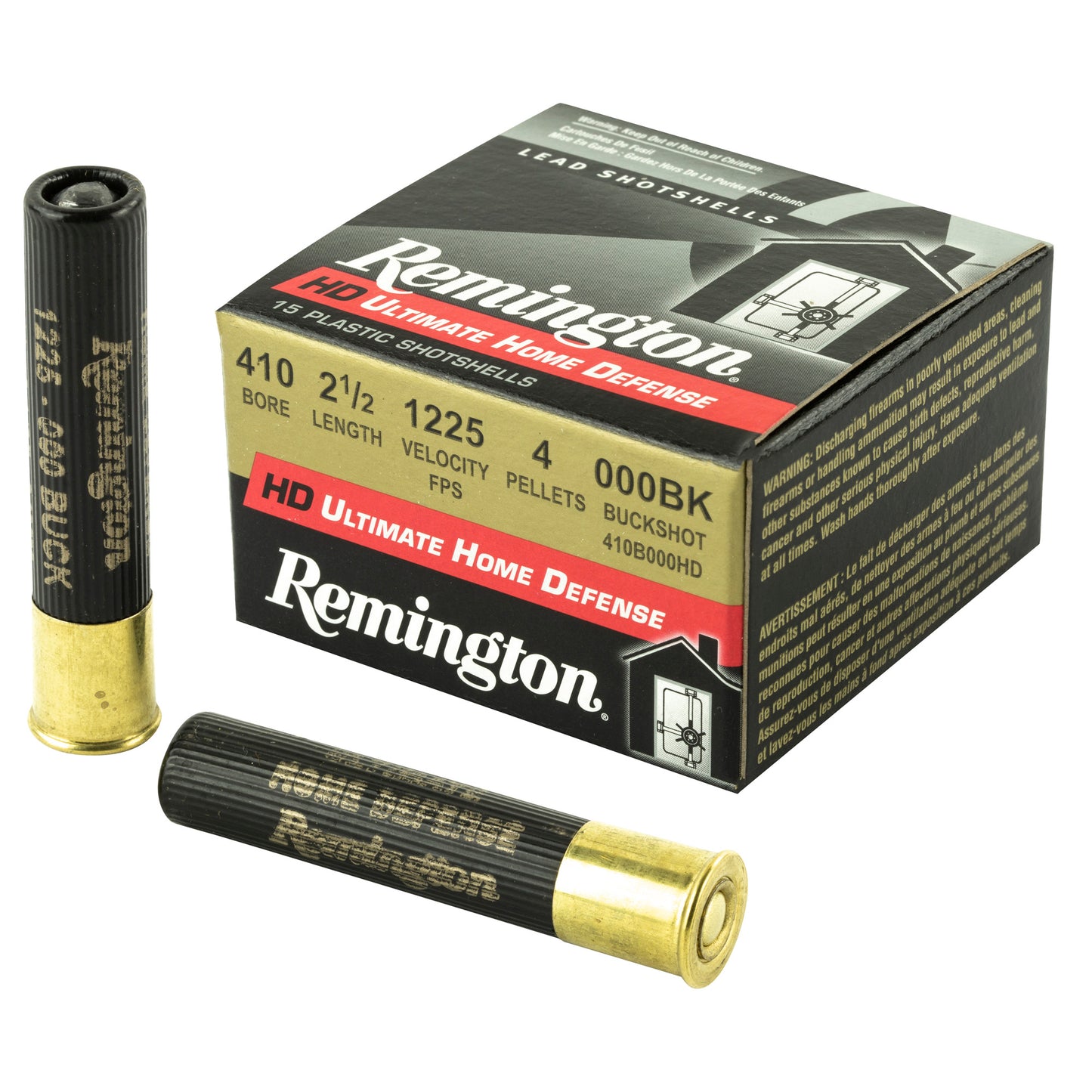 Remington, Ultra HD, 410 Gauge, 2.5", 000 Buck  (15 Round Box)