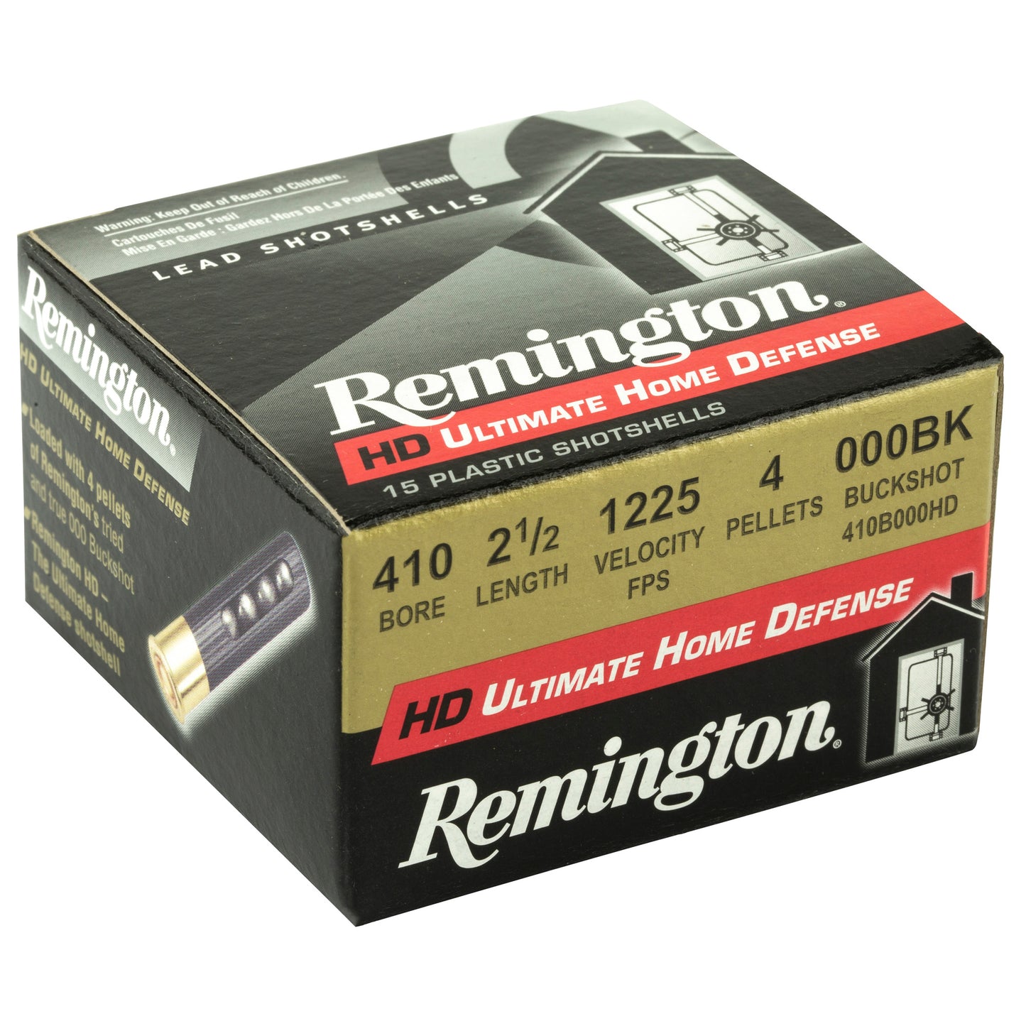 Remington, Ultra HD, 410 Gauge, 2.5", 000 Buck  (15 Round Box)