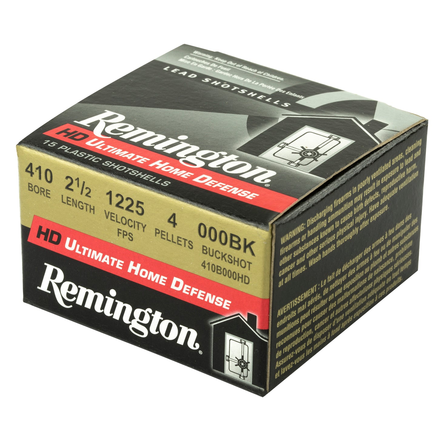 Remington, Ultra HD, 410 Gauge, 2.5", 000 Buck  (15 Round Box)