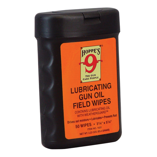 HOPPES GUN OIL FIELD WIPES 3"X5" 50C