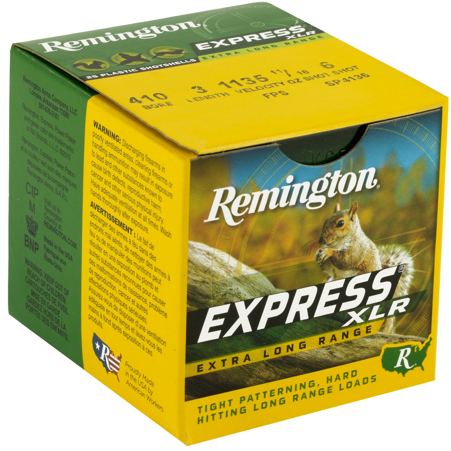 Remington, Express Long Range, 410 Gauge, 3", #6 Max Dram, 0.6875 oz., Lead  (25 Round Box)