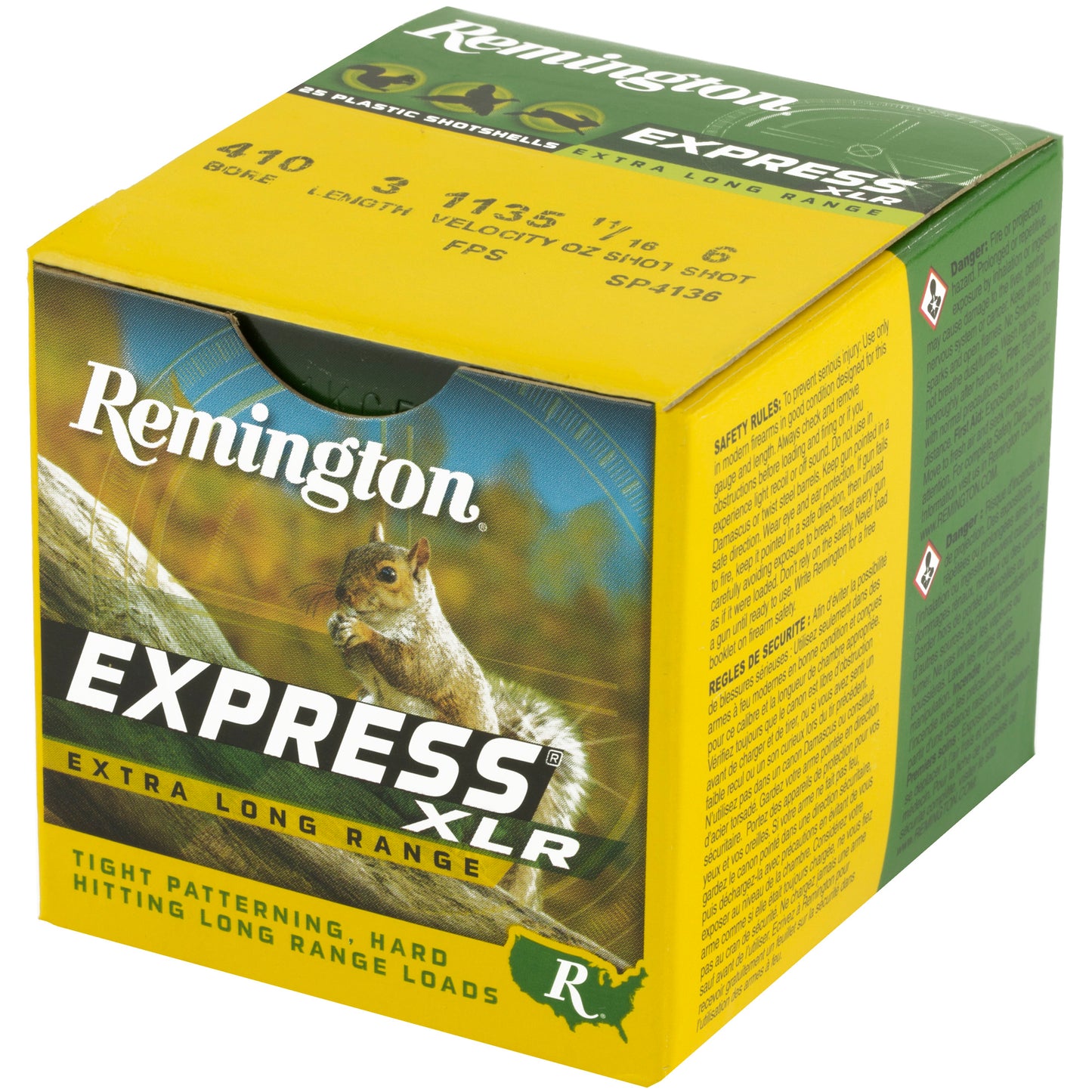 Remington, Express Long Range, 410 Gauge, 3", #6 Max Dram, 0.6875 oz., Lead  (25 Round Box)