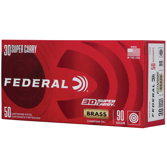 Federal, Champion, 30 Super Carry, 90 Grain, Full Metal Jacket, 50 Round Box