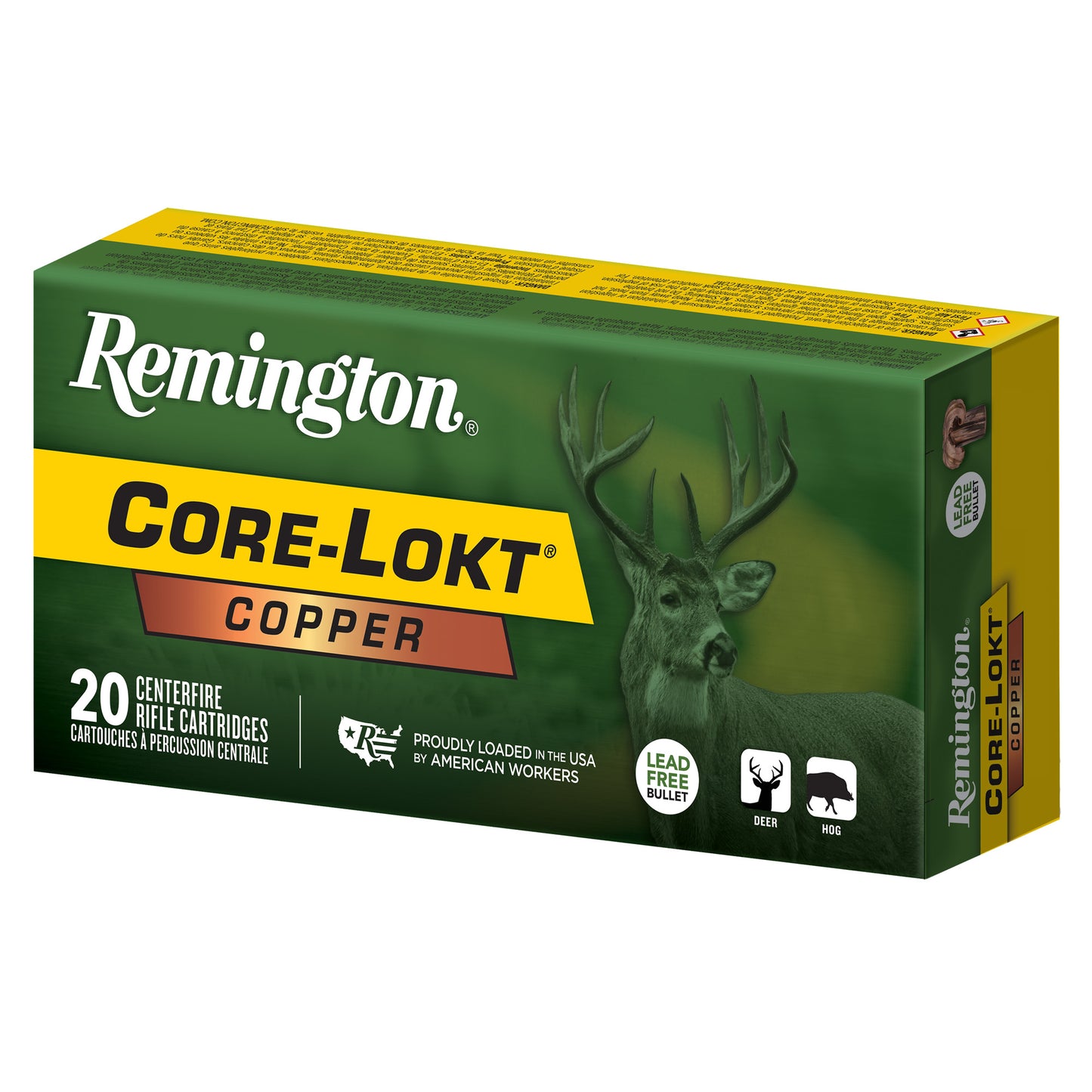 Remington, Core-Lokt, 360 Buckhammer, 160 Grain, Core-Lokt Copper Hollow Point, 20 Round Box