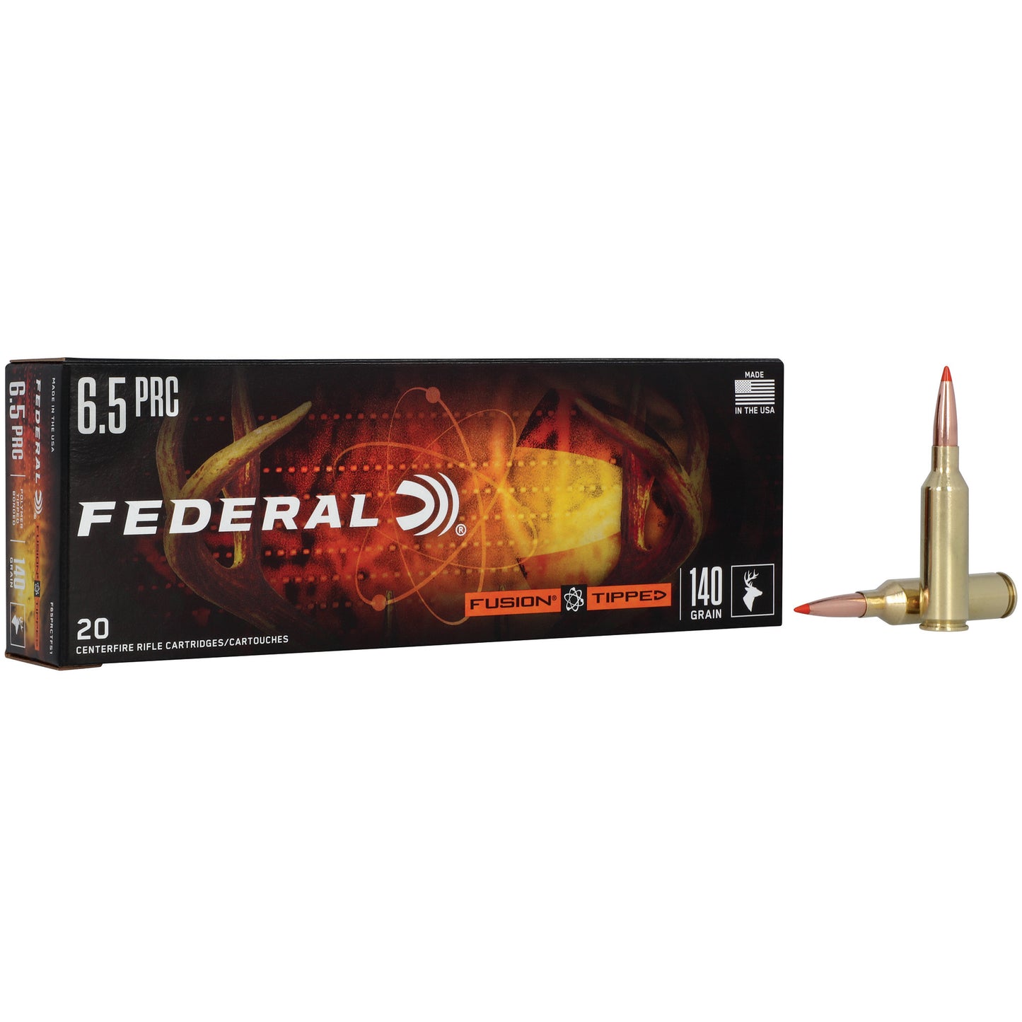 Federal, Fusion, 6.5 PRC, 140 Grain, Fusion Polymer Tip, 20 Round Box