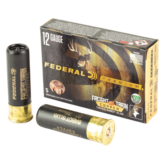 Federal, Freight Train, 12 Gauge, 3", 300 Grain, Copper Sabot, (5 Round Box)