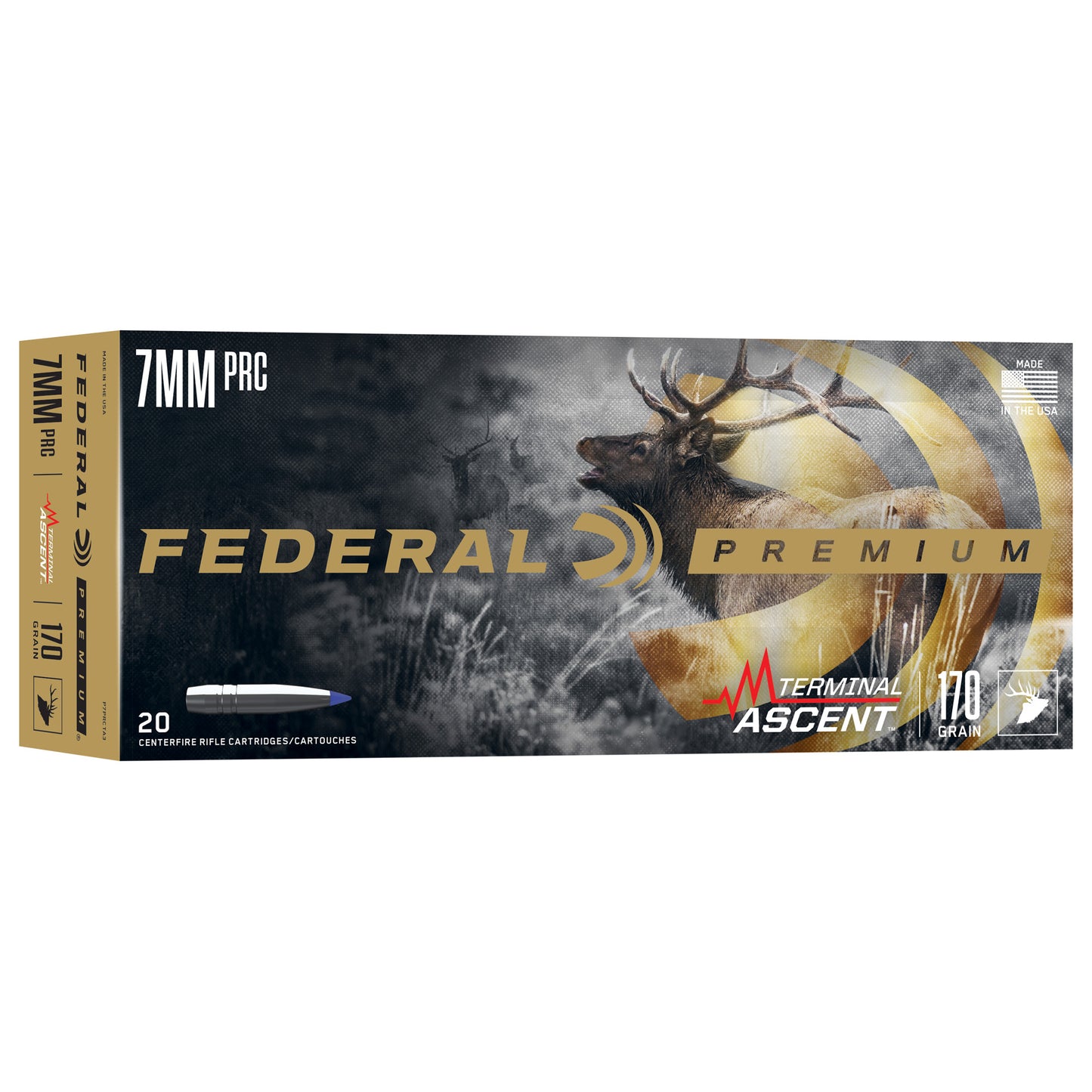 Federal, Premium, Terminal Ascent, 7MM PRC, 170 Grains, Terminal Ascent Bonded, (20 Round Box)