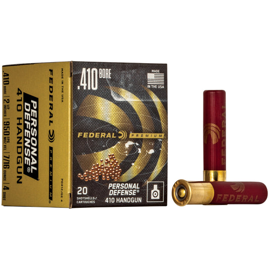 Federal, Personal Defense, 410 Gauge, 2.5", #4 Shot  (20 Round Box)