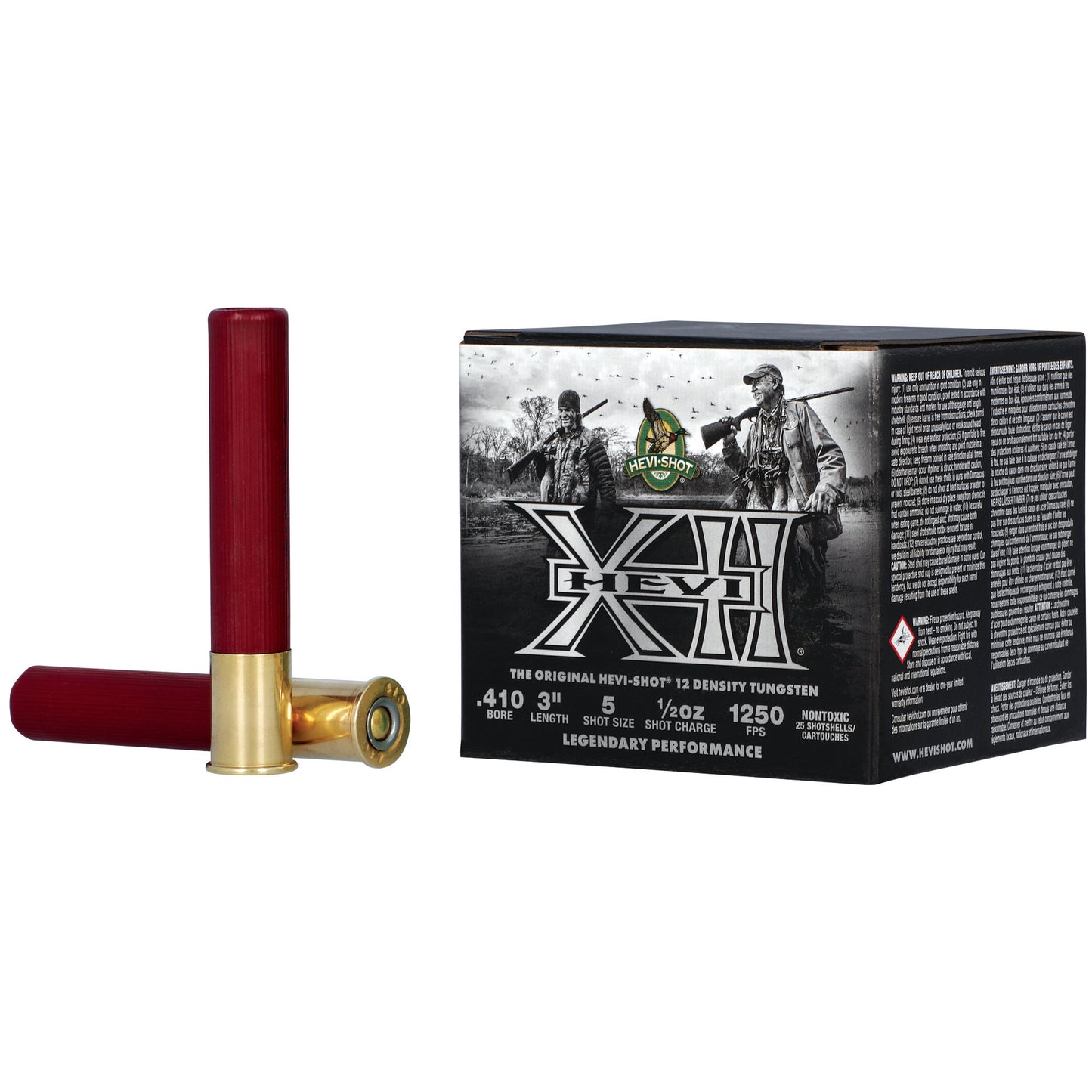 HEVI-Shot, Hevi-XXI, 410 Bore, 3" Chamber, #5 Shot, Tungsten Pellets  (25 Round Box)