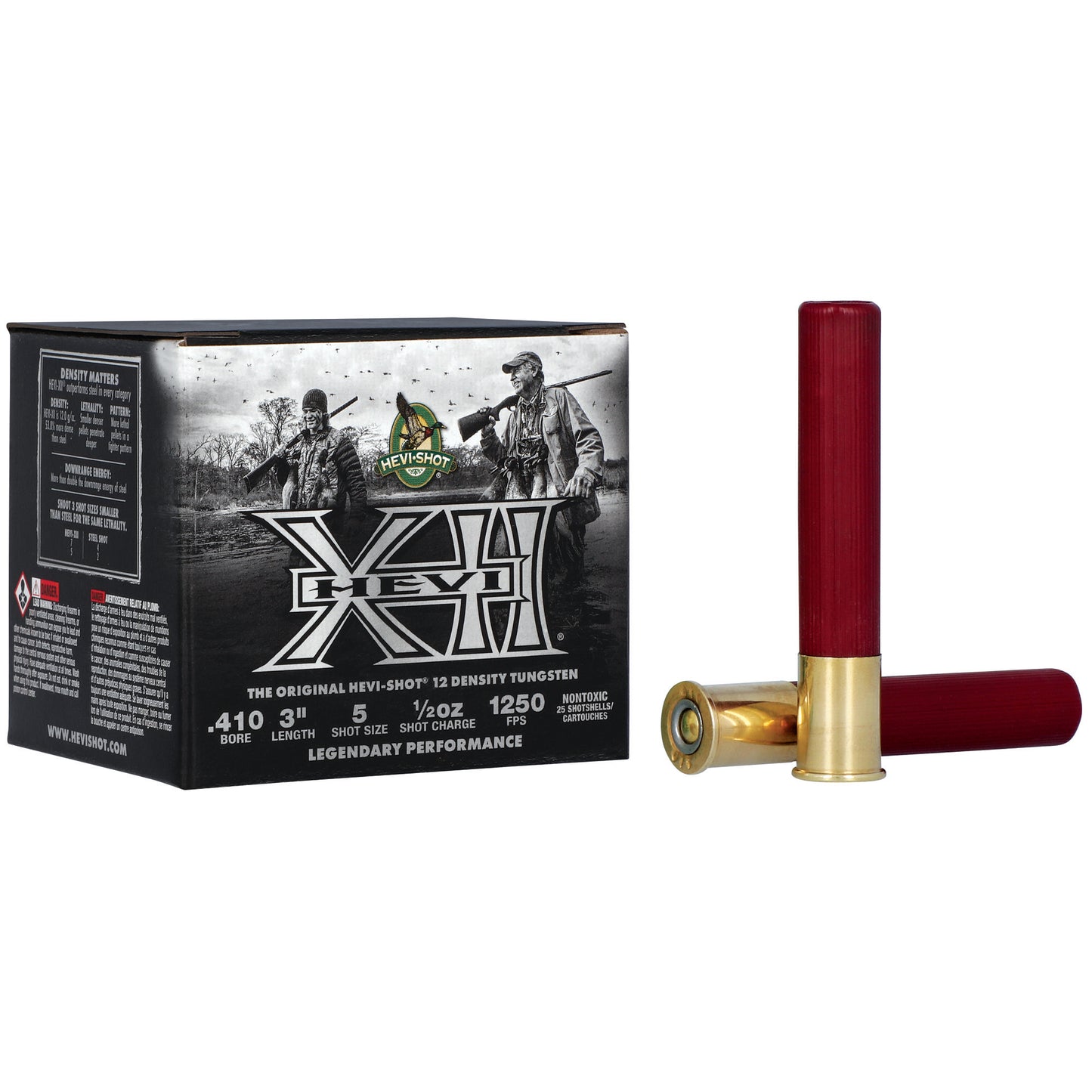 HEVI-Shot, Hevi-XXI, 410 Bore, 3" Chamber, #5 Shot, Tungsten Pellets  (25 Round Box)