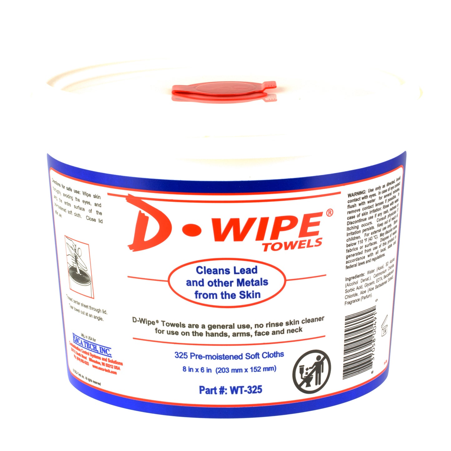 D-WIPE TOWELS 2-325 CT TUBS