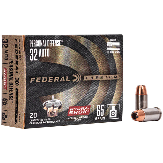 Federal, Hydra-Shok, 32ACP, 65 Grain, Hollow Point, 20 Round Box