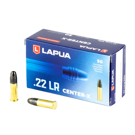 Lapua, Center-X, 22 LR, 40 Grain, Lead Round Nose, 50 Round Box