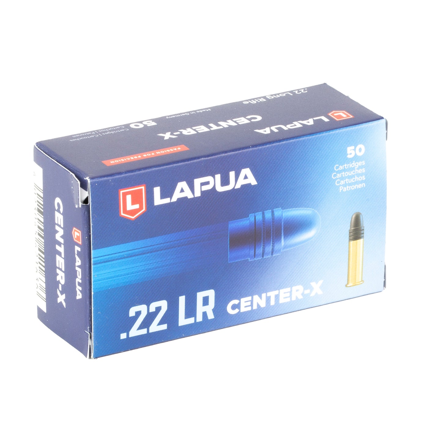 Lapua, Center-X, 22 LR, 40 Grain, Lead Round Nose, 50 Round Box