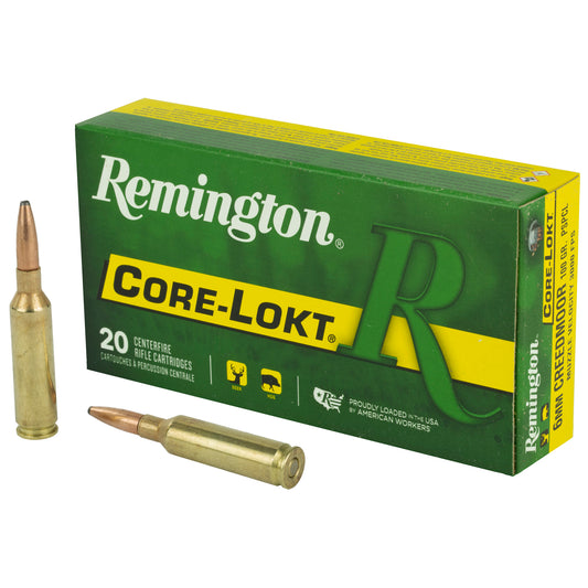 Remington, Core-Lokt PSP, 6MM Creedmoor, 100 Grain, Pointed Soft Point, 20 Round Box