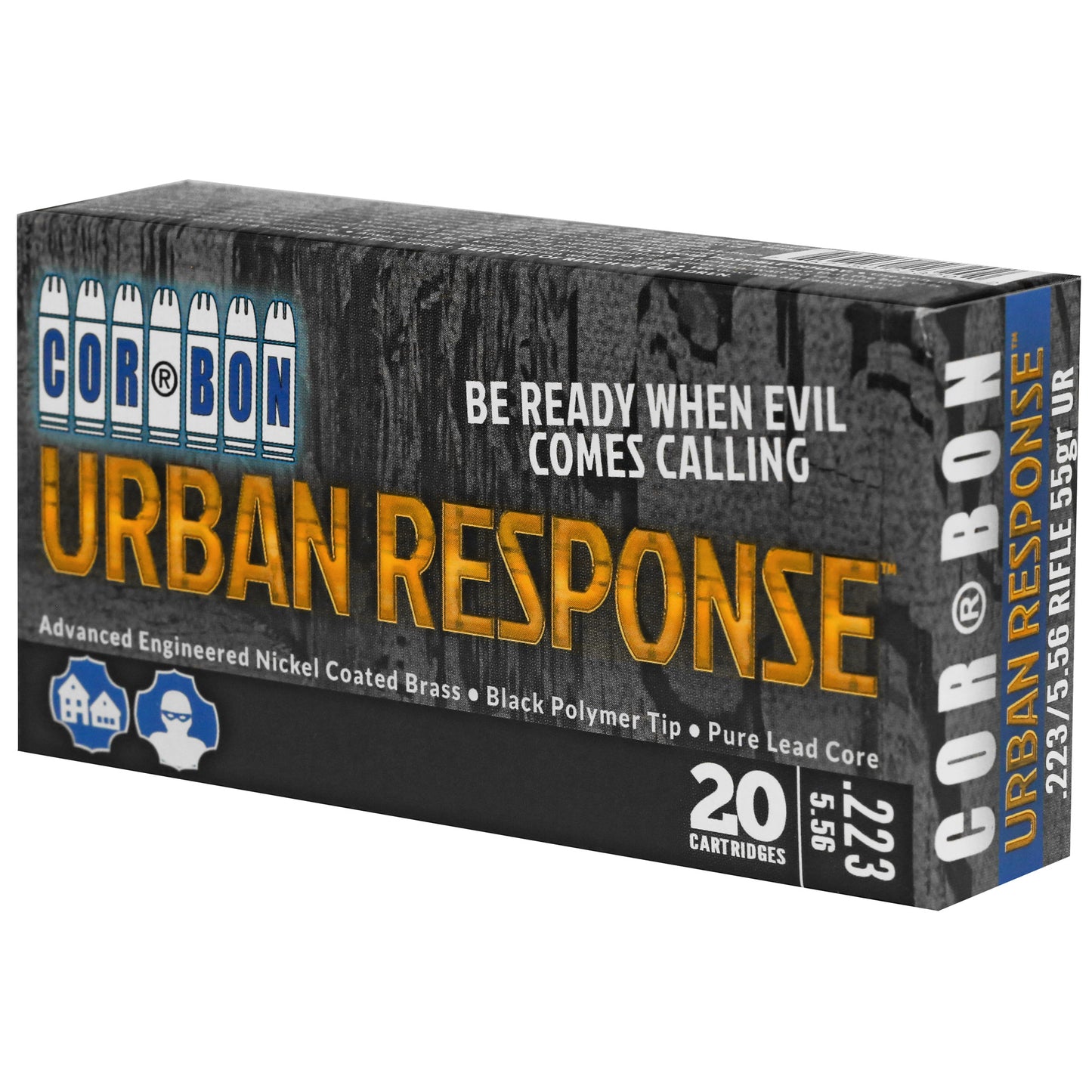 Corbon Ammo, Urban Response, 223 Remington, 55 Grain, Jacketed Hollow Point, 20 Round Box, Fragments to Minimize Over Penetration in Urban Environments