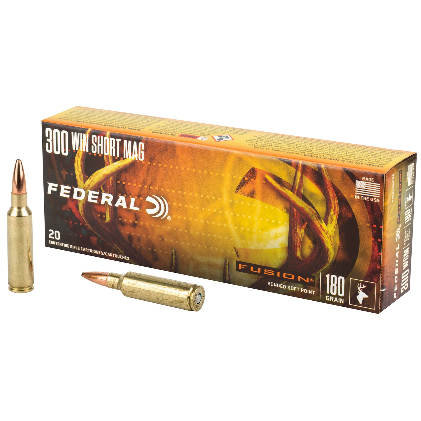 Federal, Fusion, 300WSM, 180 Grain, Boat Tail, 20 Round Box