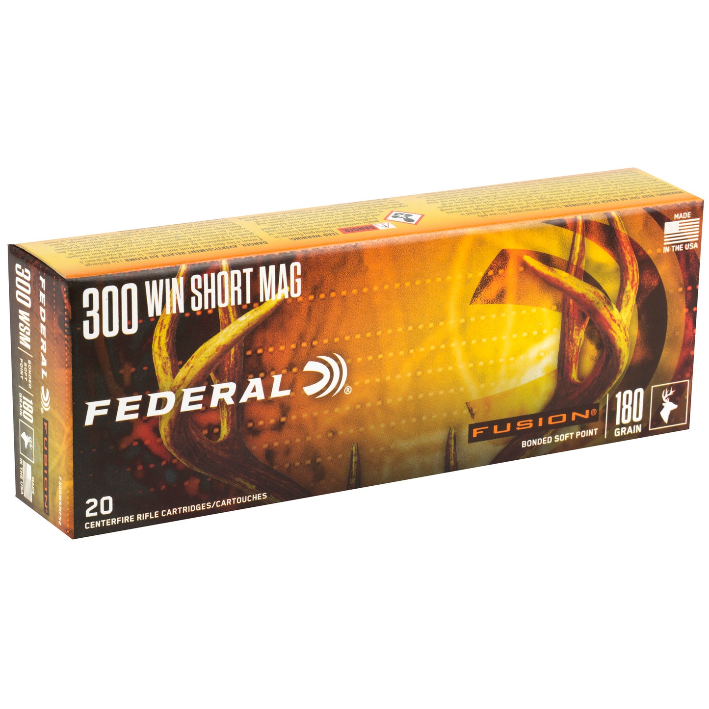 Federal, Fusion, 300WSM, 180 Grain, Boat Tail, 20 Round Box