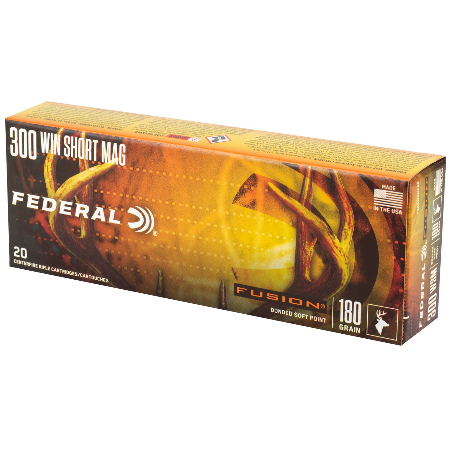 Federal, Fusion, 300WSM, 180 Grain, Boat Tail, 20 Round Box