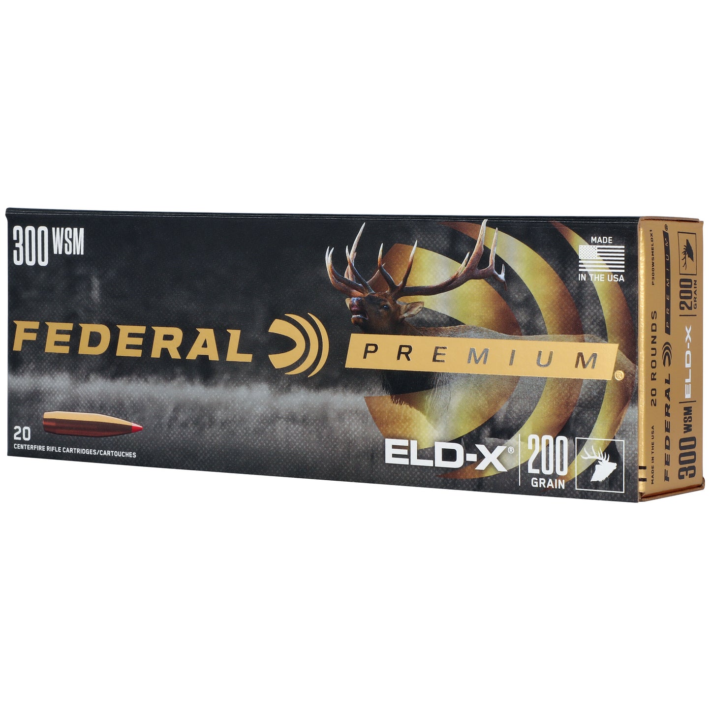 Federal, Federal Premium, Extremely Low Drag eXpanding, 300 Winchester Short Magnum, 200 Grain, Polymer Tip, 20 Round Box