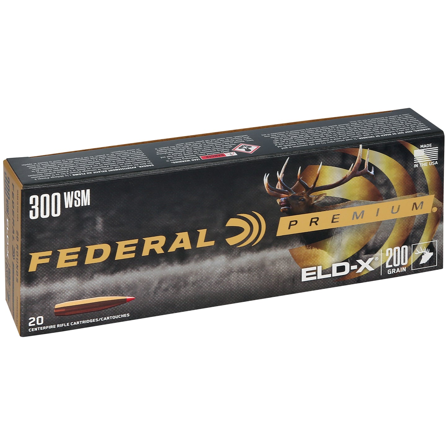 Federal, Federal Premium, Extremely Low Drag eXpanding, 300 Winchester Short Magnum, 200 Grain, Polymer Tip, 20 Round Box