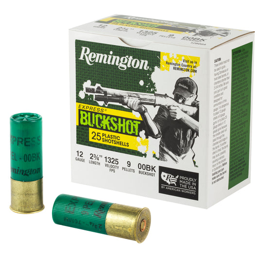 Remington, Express, 12 Gauge, 2.75", 00 Buck, (25 Round Box)