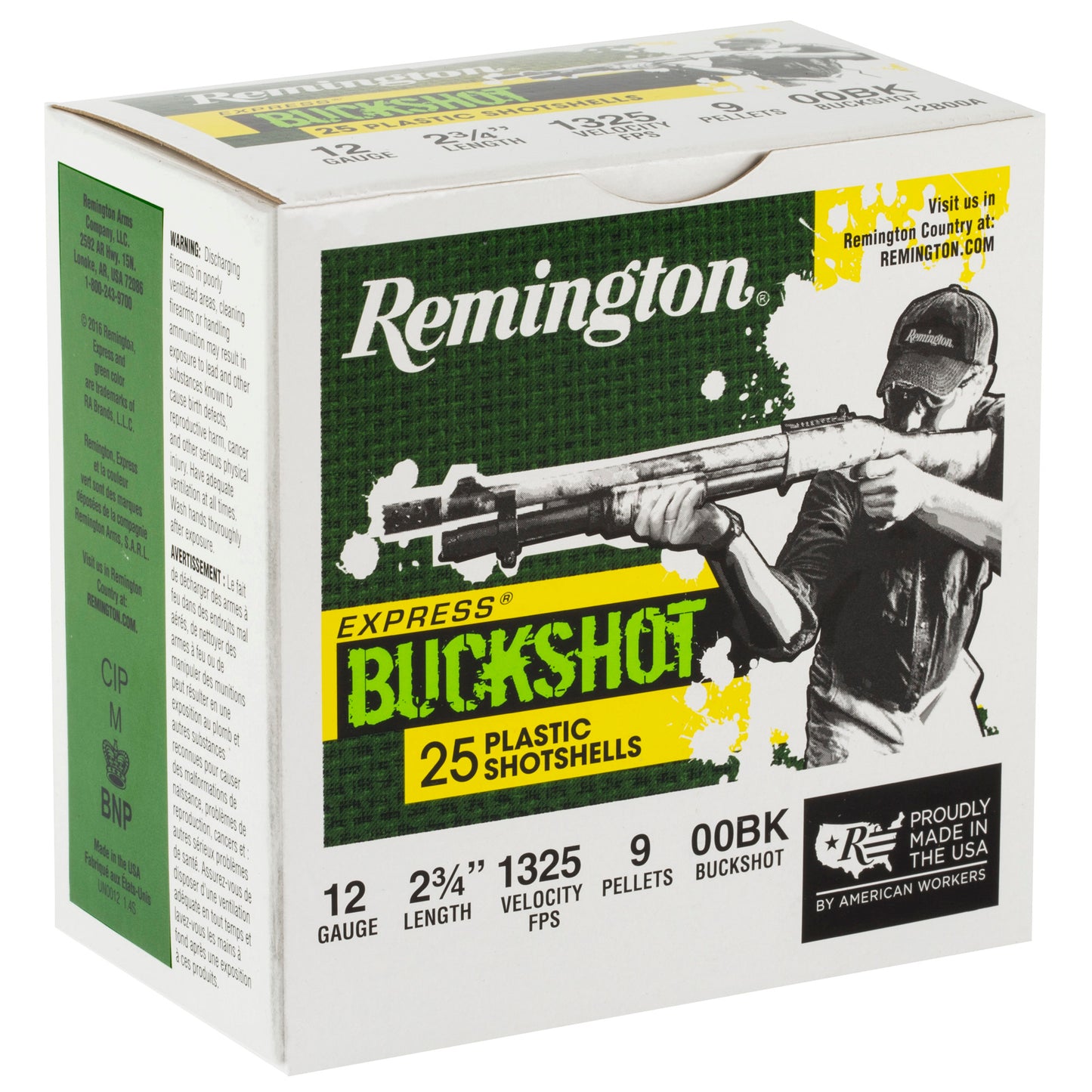 Remington, Express, 12 Gauge, 2.75", 00 Buck, (25 Round Box)