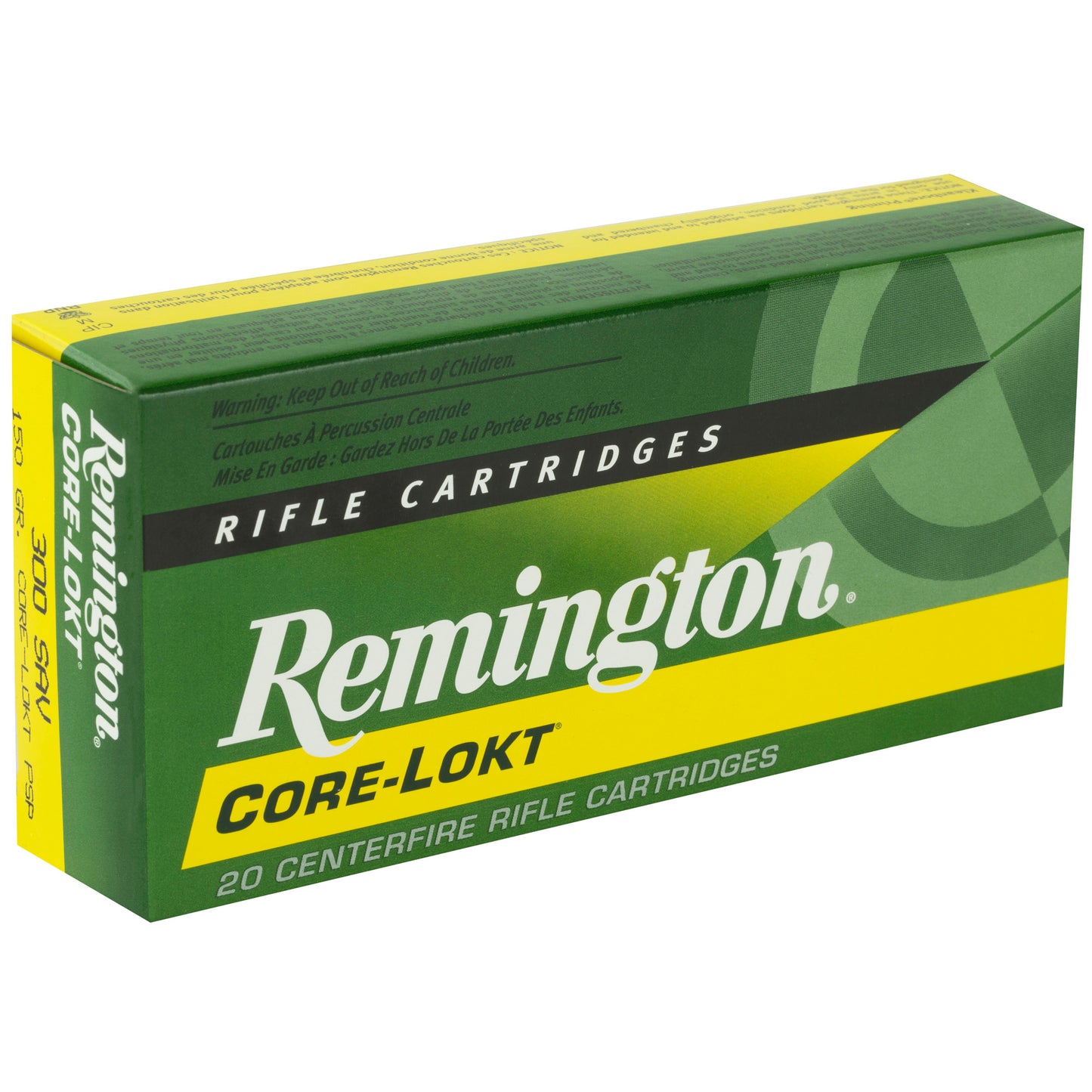 Remington, Core Lokt, 300 Savage, 150 Grain, Pointed Soft Point, 20 Round Box