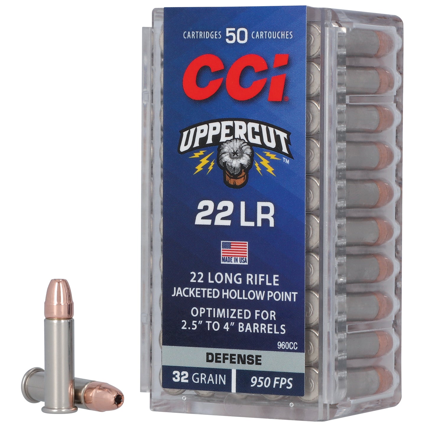 CCI UPPERCUT 22LR 32GR PLTD HP