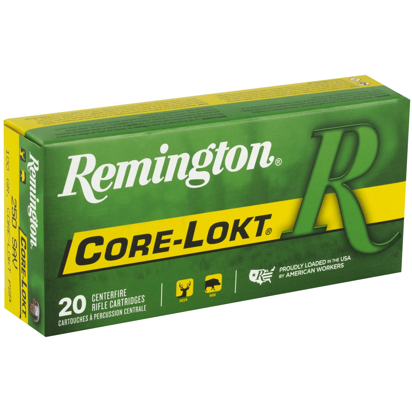 Remington, Core Lokt, 250 Savage, 100 Grain, Pointed Soft Point  (20 Round Box)